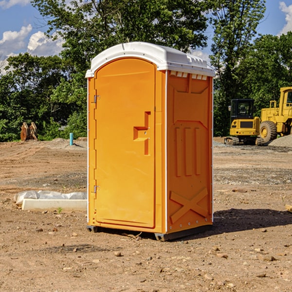 how often are the porta potties cleaned and serviced during a rental period in Eden